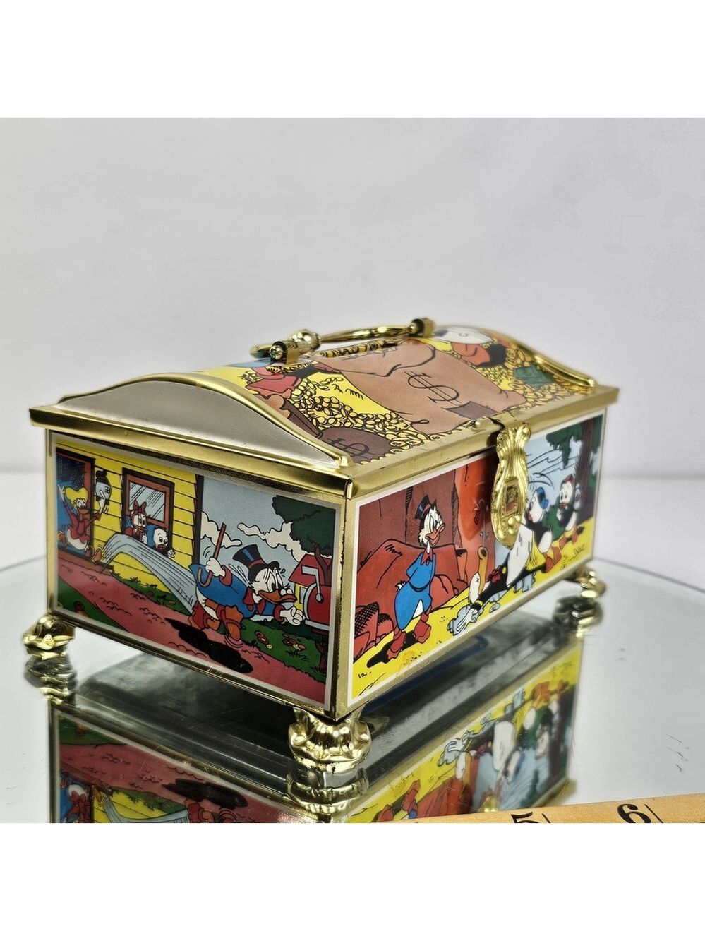 Disney Scholtens Candy Tin Coin Bank Toffee Box (No Candy) Donald Duck Germany - Picture 3 of 14